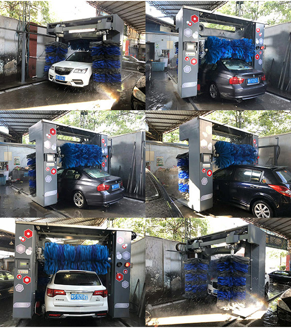 東莞市石竭站安裝德系往復(fù)式5刷電腦洗車機調(diào)試中